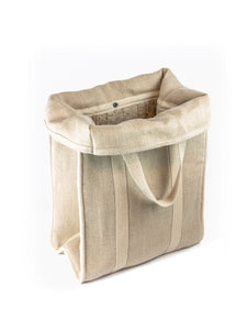 Grand sac isotherme naturel Berthe Mouton givré ouvert