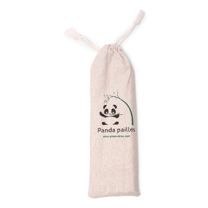 pochette coton panda pailles bambou