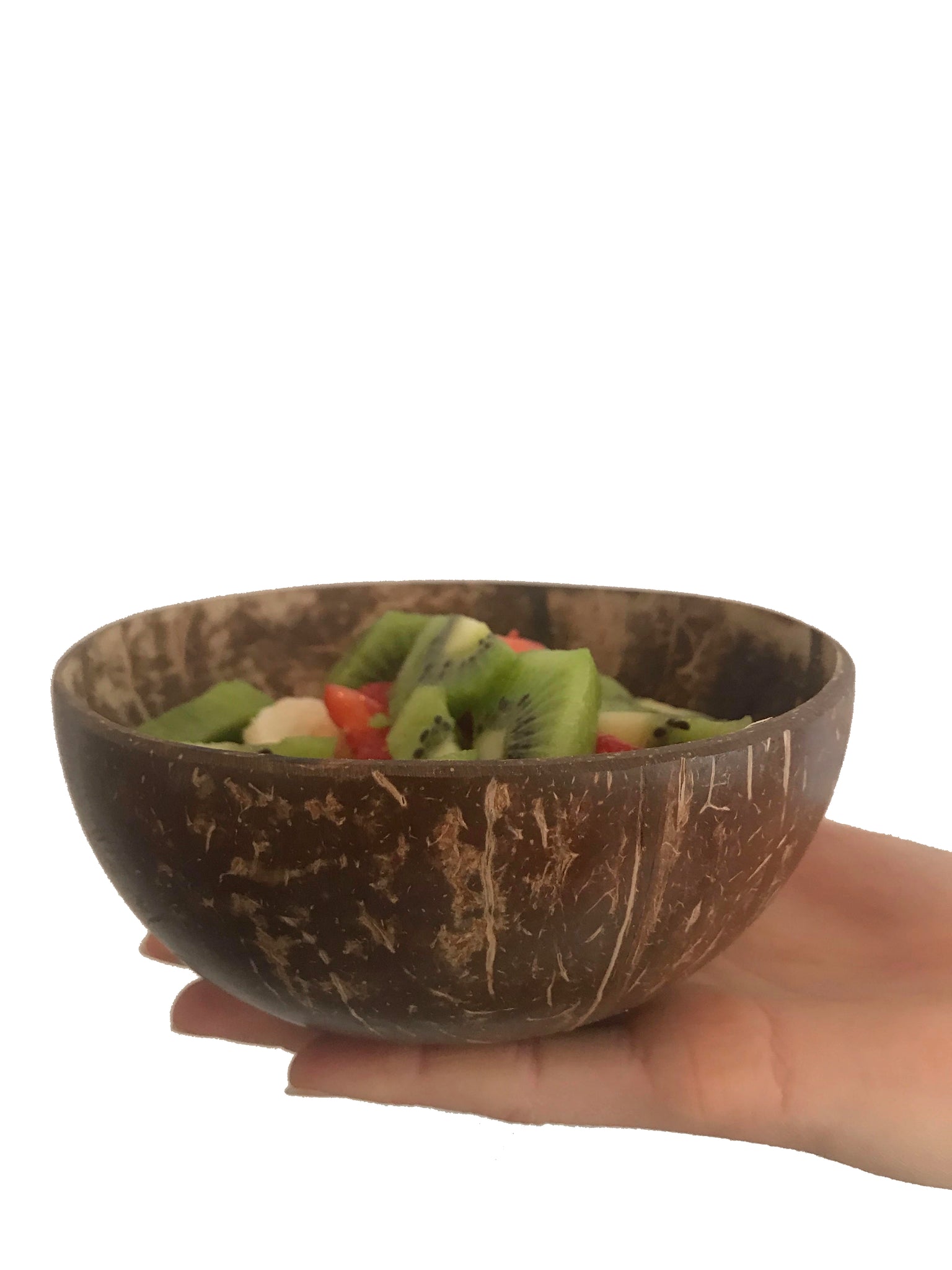 Bol en noix de coco laqué Nacre ronde olive Bol en noix de coco laqué Nacre ronde olive